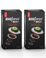 Manforce High Double Apple Flavoured Lubricated Condoms | Ultra Thin | 10 Sheets x Pack of 2