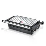 Prestige PEG 5.0 Non-Stick Coating 800 W Electric Grill (Silver and Black)