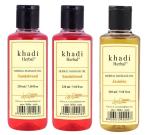 Khadi Natural Herbal Jasmine Massage Oil 1 & Sandalwood Massage Oil 2 Combo pack 630ml