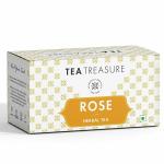 TeaTreasure Sun Dried Rose Petals Infusion Tea for Beautiful Skin and Hair - 1 Teabox ( 18 Pyramid Tea Bags )