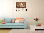 Earmark Be Positive Motivational Quotes Key Holder Wooden Key Hanger for Wall, Key Stand, Keys Organizer, Key Chain Hangers for Home Decor, Wood Wall Mounted Unique Key Holders for Home, Office