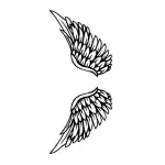 SIMPLY INKED Angel Wings Temporary Tattoo, Designer Tattoo for all (Angel wings tattoo) Pack of 2