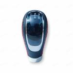 MIZZEO Gear Shift Knob (Design - SC Leather Long, Black & Red) Universal Gear Lever Shifter Knob with 3 Adapters Compatible with Toyota Innova Crysta New