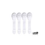 Kids Station Made in India Furniture Safety Locks for Kids, Child Safety Locks for Drawer, Cabinet, Cupboard, Baby Proofing Product, Strong Adhesive Safety Lock (Pack of 4, White)