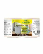 Kressa Jumbo Multipurpose Paper Tissue Roll | Kitchen Roll 2 Rolls Total 600 Sheets 2 Ply 100% Natural Virgin Pulp