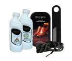 Sheppits Premium Shoe Shiner (Neutral), Shoe Cleaner (Natural), Shoe Brush, Shoe Horn (Black), & Sports Shoes Laces (White) Combo | Shoe Care Kit