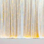 ELDERWAND Birthday Net Curtains For Decoration Kit - Pack Of 6 With Haldi Mehndi Curtains Net With Light | Net Dcurtain Decoration For Birthday | Haldi Backdrop Decoration Set And Led String Light, Wall Hooks