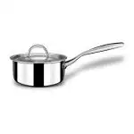 Stahl Triply Stainless Steel Artisan Saucepan with Lid, 4218, 18cm, 2.0 Liters