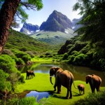 Love Creation 12x18 Size poster print for creative wall art- safari-adventure-exotic-splendor-landscape-set-9023(Non Sticker)