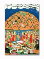 Tamatina Multicolor Religious Shri Krishna Traditional Art Canvas Painting - 13X9 Inch