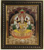 pujaNpujari Goddess Laxmi / Shri Lakshmi / Laxmiji / Goddess of Wealth Photo Frame Religious Frame