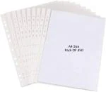 Shining Zon 120 Micron A4 Waterproof Transparent Document Leaf/Sleeve Sheet Protector Top Loading, Clear, Reinforced 11-Hole, Acid-Free, Archival Safe for Documents and Photos (Pack of 450)