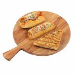 ARIYA HOME Wood Serving Platter | Snacks Serving Platter for Kitchen | Plane Pizza bat 10