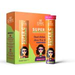 Chicnutrix Super C - Natural Vitamin C for Skin Protection - Fizzy Orange 60 Effervescent Tablets