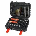 Black Decker A7188-XJ Magnetic and Bit Holder,Countersinks, Screwdriver Bits, HSS, Masonry and Wood Drill, Socket and Socket Adapter, Metal Centre Punch and Storage Case (50 Pieces)