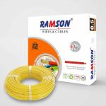 Ramson 1 Sqmm Single Core PVC Insulated Multistrand Copper Cable for Domestic & Industrial Connections Electric Wire 90 Meter (Yellow)