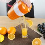 DELMON 2 in 1 Hand Press Manual Juicer Machine Hand Squeezer with Strainer and Container Kitchen Fruit Tools Fruit Press Lemon Lime Grapefruit with Pulp (pack of 1)