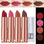 PERPAA Antique Velvet Stick Lipstick, Enreached with Jojoba Oil, Shea Butter Pack of 4 Lipsticks, Shade-Pink,Nude,Brown,Rose Red
