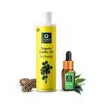 100% Cold Pressed Castor Oil & Tea Tree Essential Oil, For All Skin & Hair Types, Organic & Virgin Grade Hair Growth Oil, (Castor 200ml + Tea Tree 10ml)
