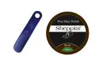 Sheppits Premium Wax Leather Shoe Polish (Brown) & Shoe Horn (Navy Blue) Combo | Shoe Care Kit