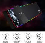 ADZOY Wireless Charging RGB Gaming Mouse Pad 10W, 800mm x 300mm x 5mm Large Extended LED Mouse Pad, Desk Pad, Non-Slip Rubber Base, Computer Keyboard Mousepad Desk Mat for Office, Home, Gaming, Work