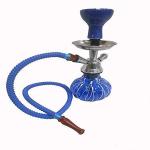 Designer Decorative Glass Hookah (Blue_6 Inch X 6 Inch X 10 Inch)