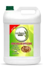 Vedaayu Premium Brass and Copper Cleaning Liquid 5 Ltr, Organic Utensils Vessel Copper Brass Cleaner 5 Liter - Restores Shine, Removes Tarnish, and Protects Surfaces - Ideal for Antique Brass, Copperware, and Metal Artifacts