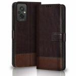 Mobiclonics Dual Colour Flip Cover for Mi Redmi 11 Prime 4G - Coffee&Brown