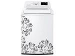 Divinedesigns Multicolor Vinyl Corner Floral Black Washing Machine Sticker - 22 X 33 Inch