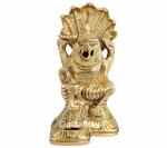 Idol Collections Gold Brass Lord Narshima With Balak Prahlad Idol Statue Of, Multicolor Polystone Ganesh Sitting Lotus, 7 Inch