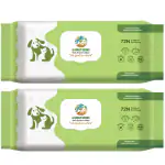 Cuddly Beans Anti-Bacterial Extra Large Pet Wet Wipes with Calendula for Dogs, Puppies & Pets - (72 Wipes X 2 Pack) | Suitable for All Types of Pets Dry Bathing, Daily Care, Paw Cleaning Wipes