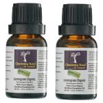 Charming Aura Pack of 2 Lemongrass Essential Oil for Hair, Skin, Acne, Refreshing Aroma, Bug-Repellent, Aromatherapy. 100% Pure, Natural, Therapeutic Grade Essential Oil