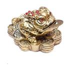 Kesar Zems Golden Fiberoptic Vastu FengShui Frog Figurine