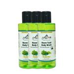 Aixa Neem Body Wash Naturally Purifying and Moisturizing Body Wash for All Skin Types | 210ml |Set Of 3|Herbal BodyWash|Shower Gel|Body Cleanser