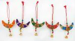 Half Moon Hanging Set of 5 Home Hanging Party Decorative Multi Colored Indian Traditional
