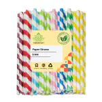 Shrayati Paper Straws: 8 mm, 50 Pcs Pack of 1, Eco-Friendly Straws for Drinking Juice, Ideal Paper Straw for Kids, Sustainable and Biodegradable