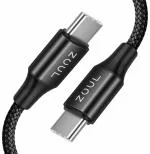 Zoul Type C to Type C 65W Fast Charging Cable Compatible with Samsung, OnePlus, Xiaomi, Oppo, Vivo, iQoo, Google Pixel (1M, Black)