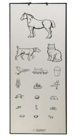 Shakuntla Eye vision Chart Child Standard Animal Snellen Chart (42 Cm)