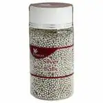 BLOSSOM Edible Silver Balls Sprinkles for Cake Decoration (Size- 00) 250 g