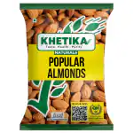 Khetika 100% Natural Premium California Dried Almonds 1 Kg | Premium Badam Giri | High in Fiber & Boost Immunity | Badam | Almonds 1kg