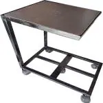 HIMAJI IT Double Inverter UPS Battery Trolly Stand for Home Flat and Standing Battery Trolly with Black Wheel (1 Inch Pipe with 4 Strong Threaded)