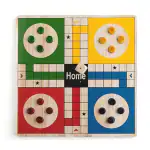 MontyMaestro Toys - 2 in 1 Wooden Ludo and Snake and ladder board with Dice and Coins _ Entertainment game _ Family Game _ Board Games _ Ludo _ Snake And Ladder
