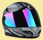 Urban Carrier ISI Certified ABS Material Full Face Stylish helmet for men and women with Rainbow Visor For Men(O2-STICKER-RAINBOW-GREY)
