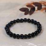 Crystal Divine Black Obsiden Healing Bracelet For Woman 8Mm Money Magnet Bracelet For Girls Crystal Bracelet For Men Friendship Gifts Hand /Couple/Aesthetic Bracelets For Gifts