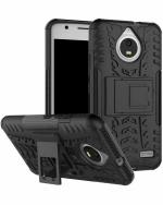 A ACCESSORIES KART Motorola G5s Plus Black Polycarbonate Dazzle Back Cover with Kick Stand (Pack of 77)