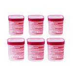 Trueware Pink Plastic Grocery Container - 750 Ml (Pack of 6)