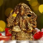 Expleasia Metal Panchmukhi Hanuman Murti Idol for Home and Office Gift Item Decorative Showpiece - 15 cm