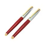 Auteur ASDDF456S4F Red Alloy Steel Blue Ink Fountain Ink Pen & Roller Ball Pen (Pack Of 2)