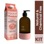 Happi Planet | Eco-Friendly Liquid Handwash | Starter Kit - Eterniti Glass Bottle + 1000ml | Plant Based, Biodegradable, Non Toxic, Natural, Organic | Tough On Germs, Gentle On Hands, PH Balanced