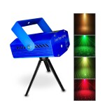 FINGER THREE Party Mini Laser Projector Stage Lighting Sound Activated, DJ with Mini-Tripod Stand